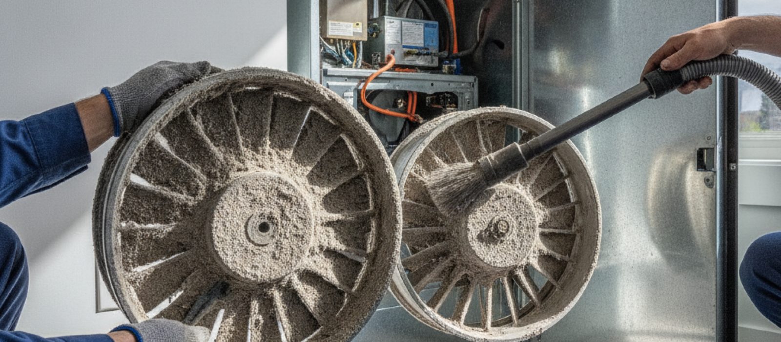 HVAC Blower Wheel Cleaning: Dust Buildup, Airflow, and Efficiency