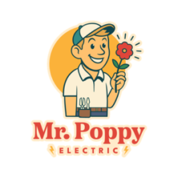 Mr. Poppy Air, Electric, and Heating logo